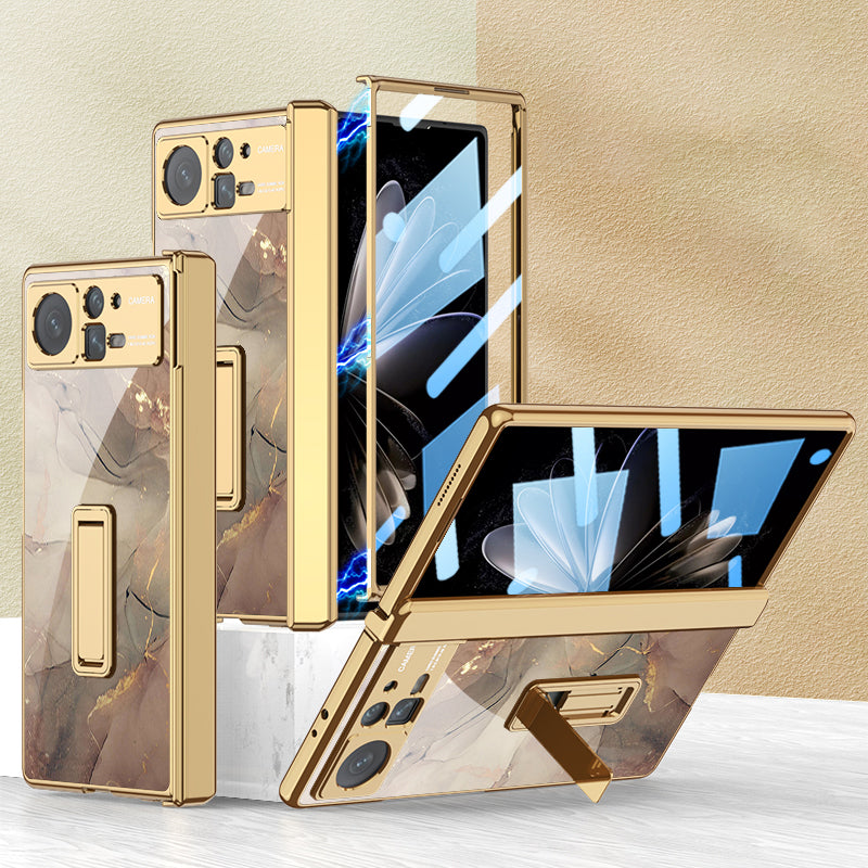 GKK For Xiaomi Mix Fold 2 5G Magnetic Hinge Protection Hard PC Phone Case Pattern Printing Kickstand Protective Shell Cover with Tempered Glass Film GKK For Xiaomi Mix Fold 2 5G Magnetic Hinge Protection Hard PC Phone Case Pattern Printing Kickstand Protective Shell Cover with Tempered Glass Film